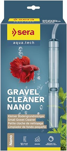 sera Gravel Cleaner Nano | Aquarium Bodengrundreiniger rund | Mulmsauger für Nano-Aquarien | Reiniger für Aquariumkies | Bodenreiniger mit Bypassöffnung | Absauger für Mulm | Schlauch- & Filterzubehör