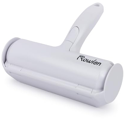 Rowlon Pet Hair Remover Roller with Cover | Reusable Lint Roller for Pet Fur | Cat and Dog Hair Remover for Carpet, Rugs, Stairs, Sofa, Clothes, Bedding and Car