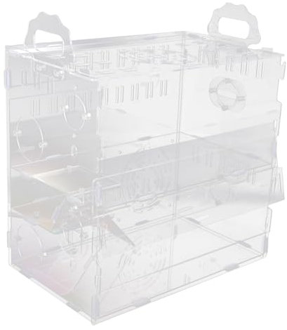 BELLIFFY 1stück Transparentes Hamsterkäfig -Castle Villa Für Meerschweinchen Chinchillas Und Kleine Haustiere Mit Spezieller Luftzirkulation Und Robustem Design
