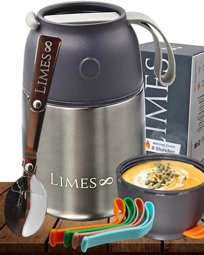 Thermobehälter für Essen 500ml [HEIß & KALT] Warmhaltebehälter Essen - Thermobox für Essen - Thermobecher Essen - Thermo Lunchbox - Speisenwärmer - Thermobehälter für Speisen