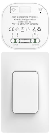 Cerhot 220v interruptores inalambricos autoalimentado cinetico interruptor sin cable sin bateria rf interruptor remoto pulsador inalambrico conmutador luz inalambrico para iluminacion del hogar
