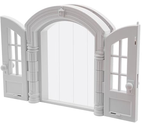 HuKaiL Sportello per gatti bidirezionale, in ABS, porta esterna con apertura e chiusura a 180°, porta interna per gatti fino a 10 kg, 24 x 27,3 x 7 cm