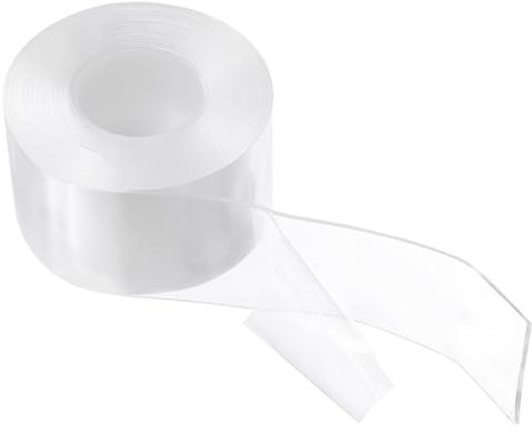 QUARKZMAN Cinta Adhesiva de Doble Cara Nano Tape 10FT x 2 x 0.08 Cinta de Montaje Transparente Removible Multiusos Lavable Impermeable para Colgar Cuadros en Paredes, Alfombras, Pósters,
