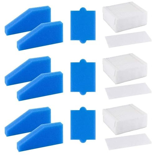 3 Stück Filter Set komplett 5-teilig geeignet für Thomas Staubsauger der Baureihe Aqua+,Alternative für Thomas Filterset 99 (Teile-Nr. 787241), Ersatzteil enthält 5 Filter (3 Stück)