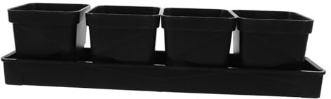 UKCOCO 1 Juego Cuenca Suculenta Transpirable Jardinera Decorativa Macetas De Plástico Maceta De Orquídeas Ollas De Orquídeas Bote De Orquídeas De Plástico Maceta De Plastico Páginas Negro