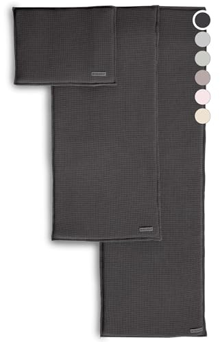 SAUNASOFA Coussin de siège pour sauna 1 place – Coussin pour banc de sauna et cabine infrarouge en coton – Lavable, respirant, fabriqué à la main en Europe – Coussin de sauna en anthracite