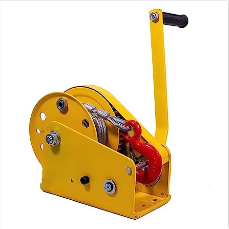 Sollevatore elettrico Dispositivo autobloccante a due vie, piccolo verricello manuale Mini verricello a fune con gancio Freno automatico Strumenti di sollevamento manuali for gru 2600 LBS(2600LBS-5M)