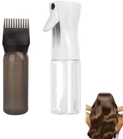 2 Pièces Spray Vide,Vaporisateur Cheveux,Brumisateur Eau,Spray Cheveux,Pulvérisateur de Coiffure,Vaporisateur Vide,Flacons Pulvérisateurs,Réutilisable Bouteille,Flacon Applicateur pour Coloration