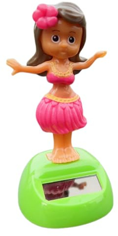 Decoración para tablero de coche, figura oscilante de niña con energía solar, accesorios divertidos para el coche, decoración para ventana, escritorio, apartamento, oficina en casa