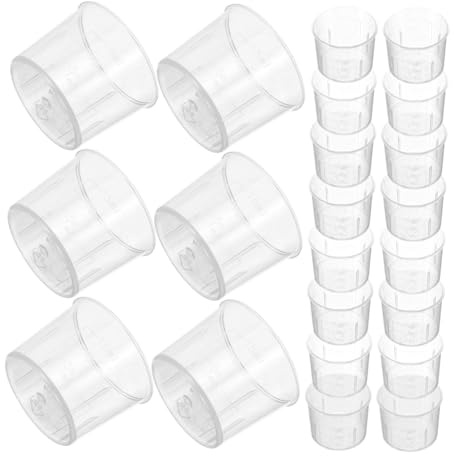 VERDANVERSE 100pcs Plastic Measuring Beakers Scale 15ml Laboratory Measuring Cups Graduated Liquid Tools for Lab and Scientific Use