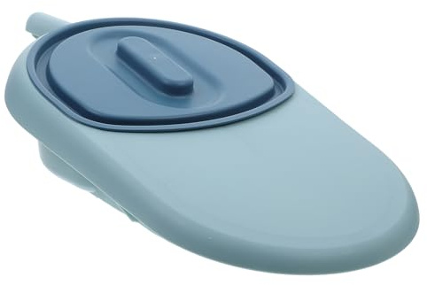 Beaupretty Bettpfanne für ältere Frauen aus sicherem PP Material auslaufsicheres Design mit Deckel modernes blaues Hilfsmittel für bettlägerige Patientinnen hygienisch und langlebig