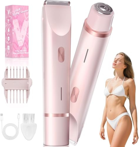 Fanovae Bikini Trimmer Women, Lady Shaver for Women, USB-C Rechargeable Electric Razor, Waterproof Bikini Line Trimmer for Underarms, Legs, Face & Sensitive Areas