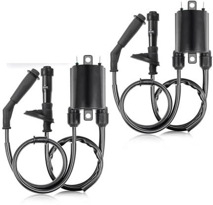 PJFSQAD 2 set di bobina accensione e cappuccio candela adatti for Honda Shadow VLX 600 VT600 1988-2007