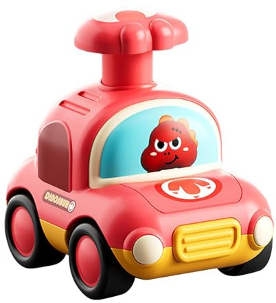 Giocattolo da spingere per bambini piccoli, giocattolo da spingere sul veicolo, giocattolo per veicoli Push and Go con fischietto, giocattolo per veicoli con pressa a dinosauro