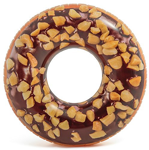 Intex Tubo Inflable de Dona de Chocolate con impresión Realista, 45 Pulgadas de diámetro