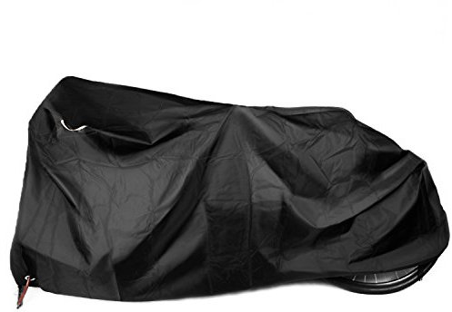 Kotivie Tandem Bicycle Cover Extra Long Bike Storage Cover 2-Seater Waterproof Sun Protection, Black