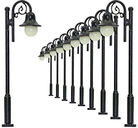 Evemodel LYM38 10 STK. LED Lampen 50mm Spur N / TT Leuchte Straßenlampen NEU