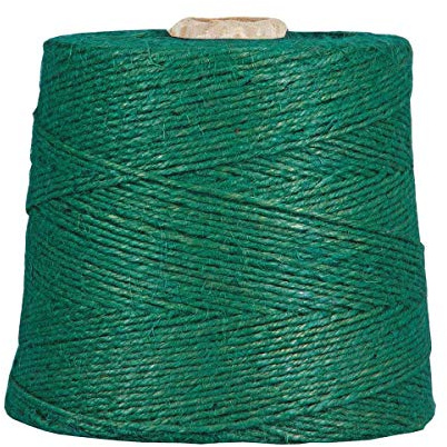 Jutegarn, Dunkelgrün, 1 kg, ca. 500 m Juteschnur, 100% Jute, auf Pappspule