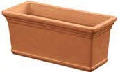 AnaParra Lote de 2un. de Jardineras de Barro clásicas Superior de 75x27x23cm.