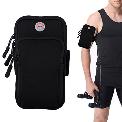 Niuhong Fascia Braccio Sportiva Allaperto Borsa Bracciale Fitness Fascia Braccio Esterni Tasca Sul Braccio Correre Fitness Andare In Bicicletta Cellulare Movimento All'Aperto Borsa Braccio (nero)