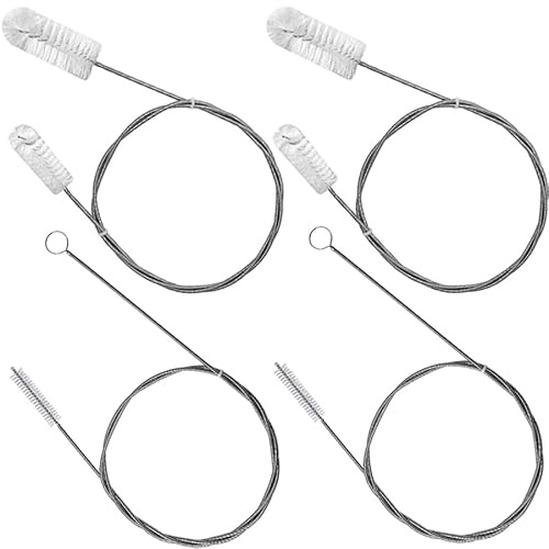 4 Pièces Brosse de Nettoyage Flexible, 160cm Brosses de Nettoyeur de Drain pour Tuyau, Evier, Paille, Tube Aquarium