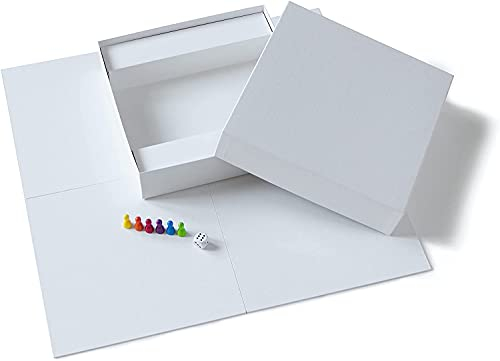 Spieltz Kreatives Brettspiel zum Selbermachen: leer (Spielbrett + Box) + Zubehör (großes Blanko-Brett + Basic für 6 Personen)