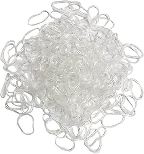 Mytoptrendz Pack of 1000pcs Elastic Braiding Bands Mini Hair Bobble (Clear Transparent)