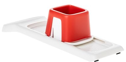 TUPPERWARE Chef Mando-Junior Reibe Mandolino Küchenstar Hobelfix Weiss/ROT (inkl. Küchenrollenhalter)