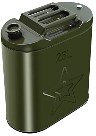 BHBXZZDB Bidon Gasolina, Bidón para carburante/Garrafa Metal Gasolina/Diesel 5/10/15/20/25/30L, Incluye guía de Aceite y Guantes