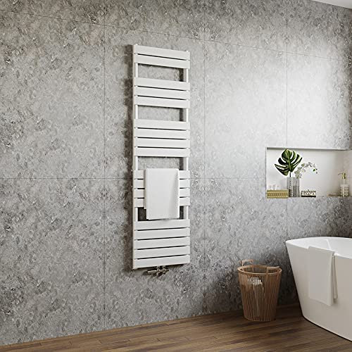 AICA Badheizkörper Paneelheizkörper Vertikal Einlagig Weiß Handtuchwärmer Handtuchtrockner Seitenanschluss und Mittelanschluss 983W 1800x500mm