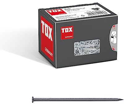 TOX Drahtstifte Nails 1,8x35 mm mit Senkkopf für einfache Holzverbindungen und ebene Flächen, universelle Einsatzmöglichkeit im Innen- und Außenbereich, blanker Stahl, 400 g im Karton, 063100103