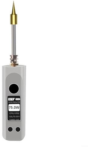 Fer à souder électrique portable sans fil de 75 W, écran LCD numérique, fer à souder sans fil, régulateur de tension, chaleur rapide (blanc)