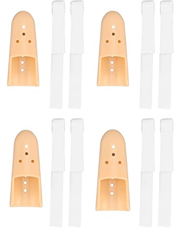 4 St Fingerskena, Mallet Finger Support Finger Splint Brace, Plast Finger Support Protector för Justerbar Finger Immobilizer för Basket Finger Ledskydd, 4 Storlekar