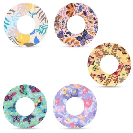 25 Pezzi Coprisensori per Libre 2, Impermeabili Cerotti Adesivi Stampa a Farfalla Cerotto per Monitoraggio Della Glicemia Resistenti al Sudore Adesivi Sensore Compatibile con Libre