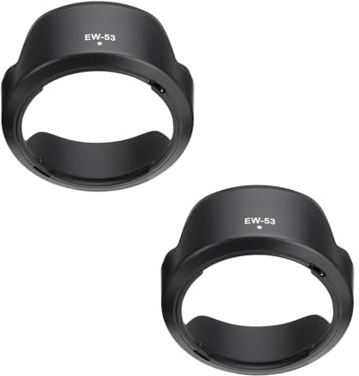 VGOL 2 Stück EW-53 Gegenlichtblende Kunststoff Kamera Gegenlichtblende Schatten Kameraobjektiv Ersatzblende Kompatibel mit Canon RF-S 18-45mm F4.5-6.3 is STM Objektiv