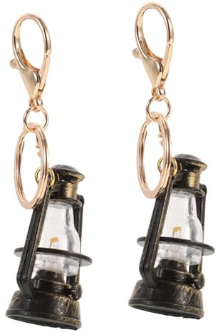 TOPBATHY 2stücke Lampe Schlüsselanhänger Mit Petroleumlampe Anhänger Zum Aufhängen Von Taschen Und Rucksäcken Cartoon-motiv Schlüsselanhänger Zum Aufhängen