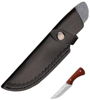 LONGHAO Gerade Messerscheiden Aus Leder,Leder Messer Scheide,Schwarz | Messertasche Messer,leder Für Taschenmesser,Gerade Messertasche für Gürtel,für Jagd Freizeit Outdoor Sport,Camping