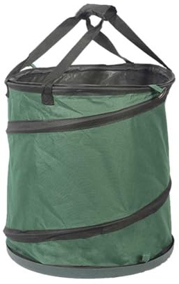Effortsaving Sac à déchets de jardin Pop Up 165 l, en tissu Oxford 600D, grand sac collecteur de feuilles, sac à découper vert, à monter soi-même, châssis rigide, résistant à l'usure