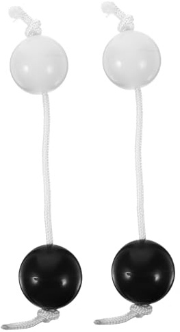 BESTonZON Boules Rythmiques à Secouer Doubles Noires Et Blanches 2 Pièces pour Garçon Et Filles Instrument De Percussion Africain pour Cours De Musique Fête Et Apprentissage