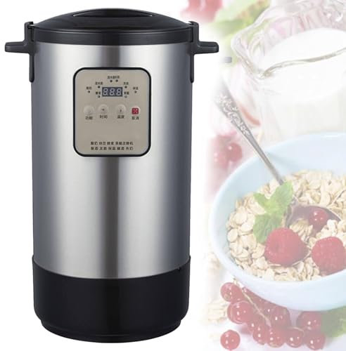 Machine à Yaourt 12 L à Usage Domestique, Pot IntéRieur En Acier Inoxydable, éCran Lcd – ContrôLe Intelligent De La TempéRature, Cuve De Fermentation De Yaourt Multifonctionnelle à Faire Soi-MêMe ,12L
