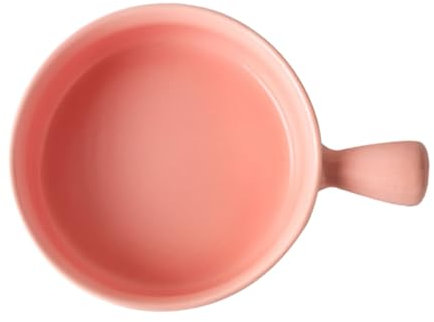 VINTORKY Bol à Pâtisserie avec Poignée en Céramique Rose 600ml Rond