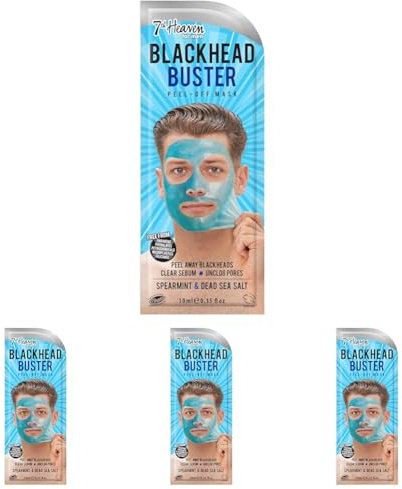 Montagne Jeunesse Peel-Off Men's Deep Pore Cleansing - Mascarilla - 10 ml (Paquete de 4)