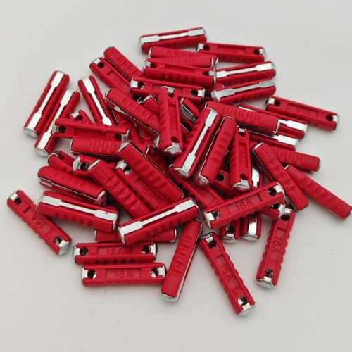 Gebildet 50 pezzi 16A Torpedo Fusibile Auto Siluro Fusibili Siluro Assortimento Fusibili auto d'epoca per Veicoli Europei
