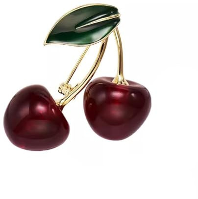Mignonne Broche Cerise Pour Les Femmes Broches Corsage Pins De Revers Simulation 3D Fruits Rouges Vêtements Acccessories Exquis Pour Chapeau Sac Costume Chic Mariage Banquet Fête Étudiant Graduation