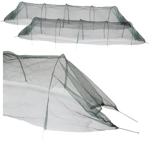 Nativ Pflanztunnel mit Bögen, 250x60x55 cm – 2X Netztunnel für Pflanzen, schützt vor Schädlingen und Wetter, robuster Gartentunnel für Gemüse & Kräuter, Flexibler Frühbeet-Tunnel für Hochbeete