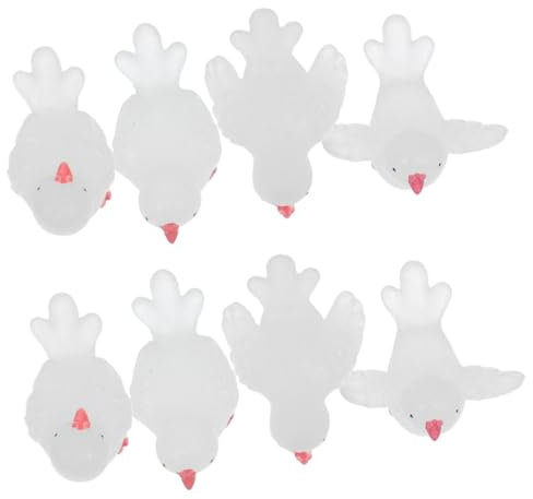 UKCOCO 8pezzi Decorazioni Miniature Di Pigeon Luminose Per Acquari e Tavoli Ornamenti Realistici Per Paesaggi Domestici e Effetto Luminoso Notturno Per Atmosfere Incantevoli
