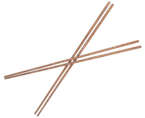 GALPADA Bacchette Lunghe in Legno per Cucinare 2 Paia Antiscottatura Isolamento Termico per Friggere e Saltare in Padella