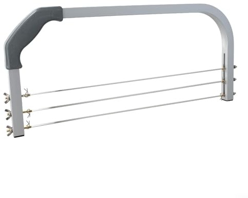 Pumixiy Coupe-gâteau professionnel - 3 lames réglables - Outil professionnel avec guide de mesure - Coupe-fil pour une décoration homogène de la pâtisserie