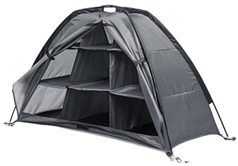 Tenda da campeggio – Capanno portaoggetti da esterno | Baldacchino pieghevole con cerniera a 9 scomparti | Organizzatore in tessuto Oxford 210D, porta attrezzi con 9 sezioni per barbecue, campeggio e