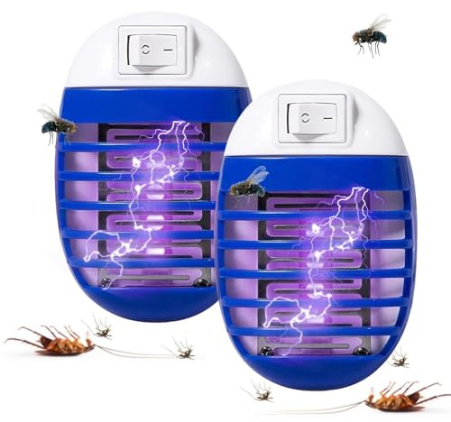 Prise Zapper à mouche intérieure : récepteur de mouches électriques avec lumière UV pour attirer les mouches, autres insectes volants, solution de lutte contre les nuisibles sûre sans odeur pour
